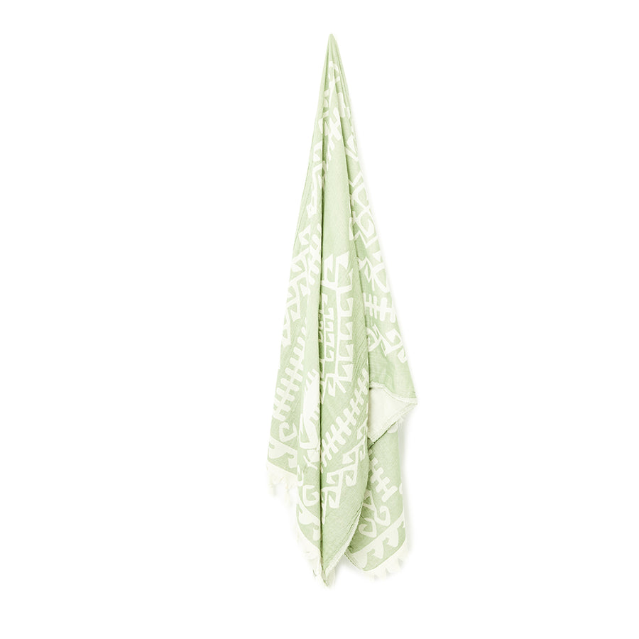 Green Aztec Turkish Towel