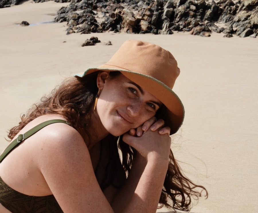 Cotton Bucket Hat Contrast Edge