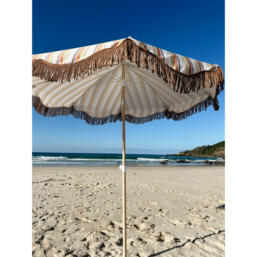Vintage Stripe Beach Umbrella