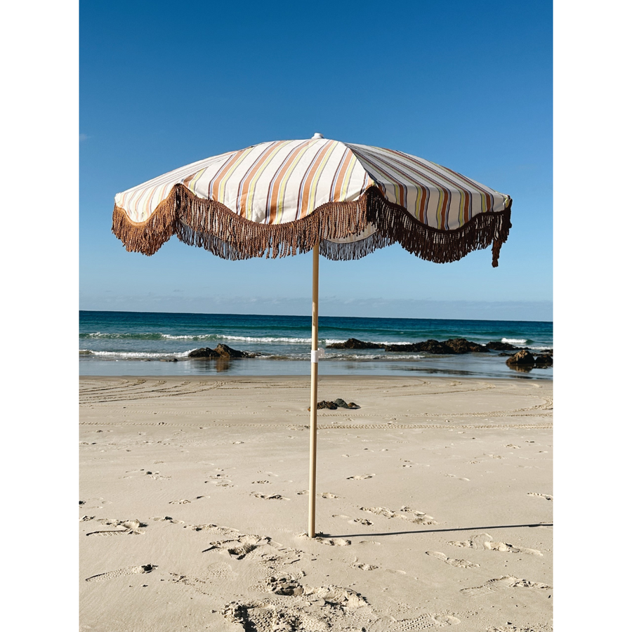 Vintage Stripe Beach Umbrella