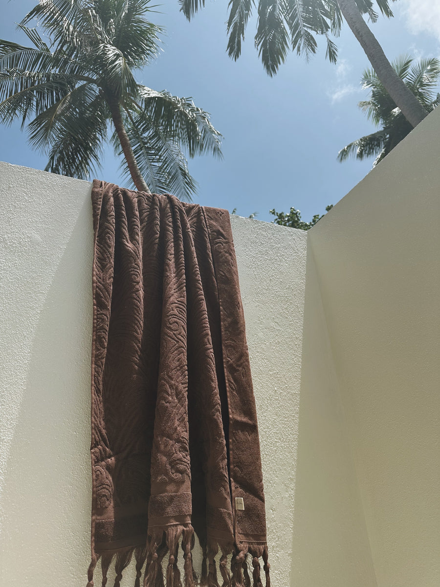 Brown Cotton Traveller Terry Towel
