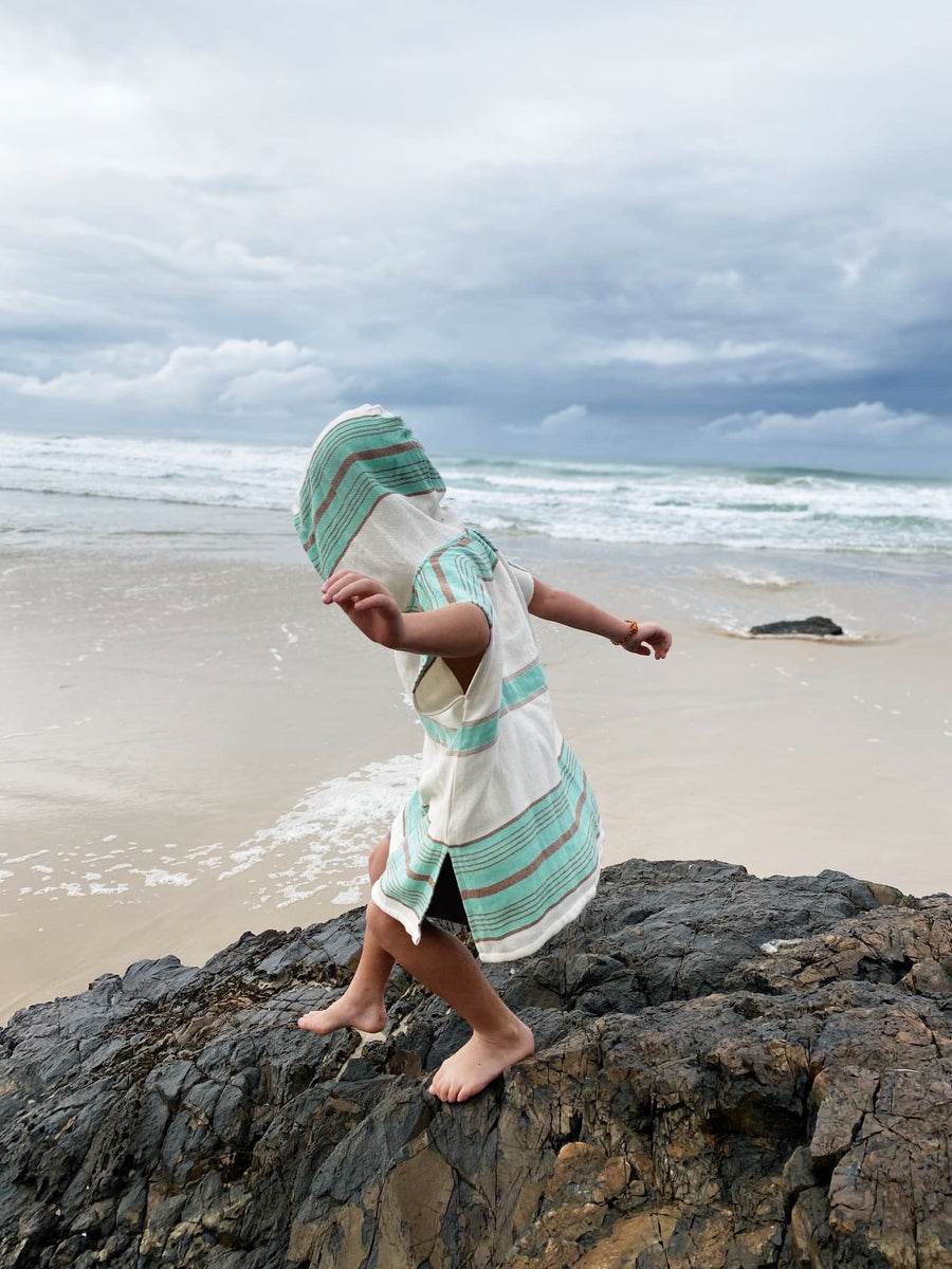 Stripe Turkish Towel PONCHO