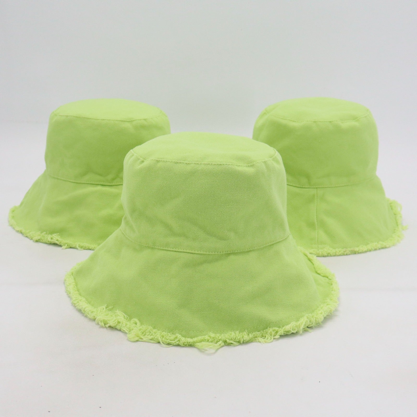 AllSaints Frayed Edge Bucket Hat Olive Green Spellout Frayed Edge Canvas Bucket Hat | Jane.com main image 4