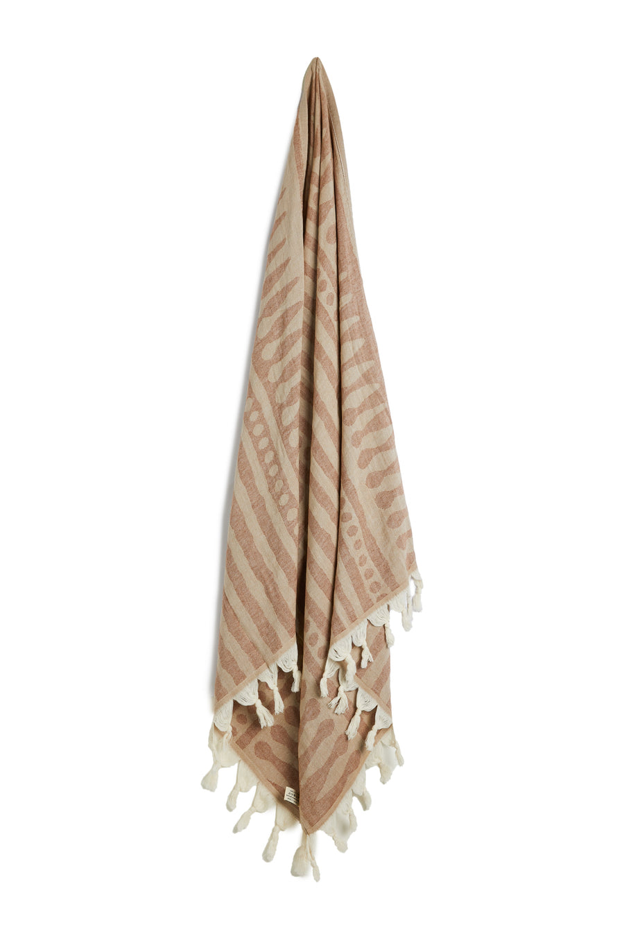 Tribal Stripe Turkish Towel Brown