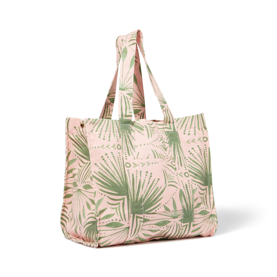 Palm Oversized Canvas Beach Bag