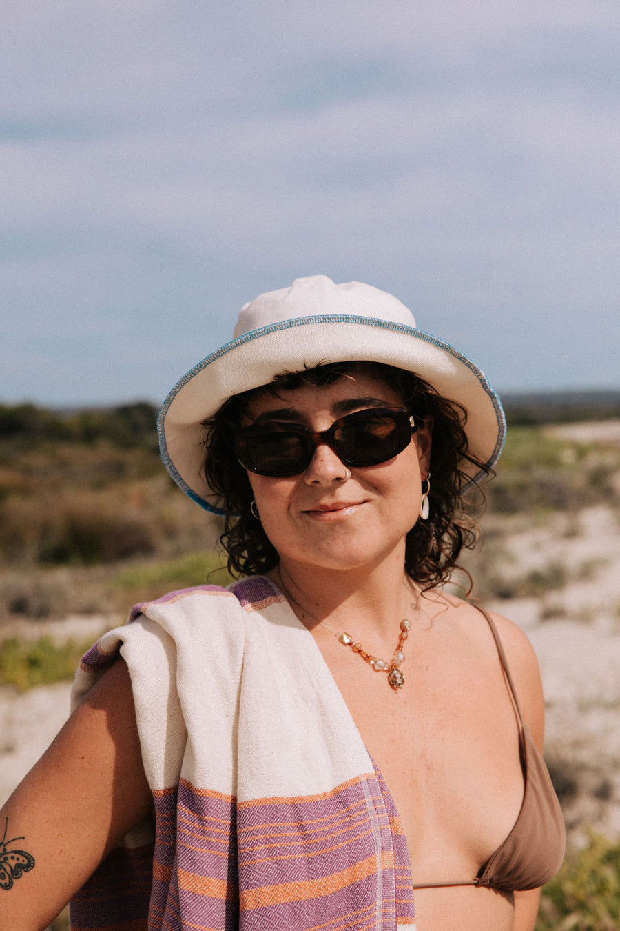 Cotton Bucket Hat Contrast Edge