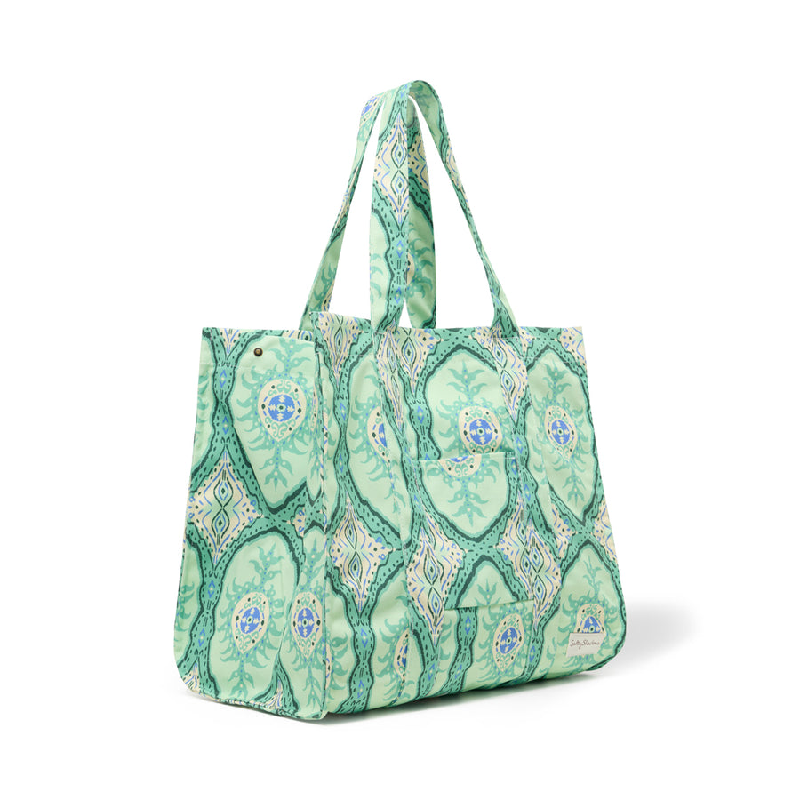 Moss Oversized Canvas Beach Bag