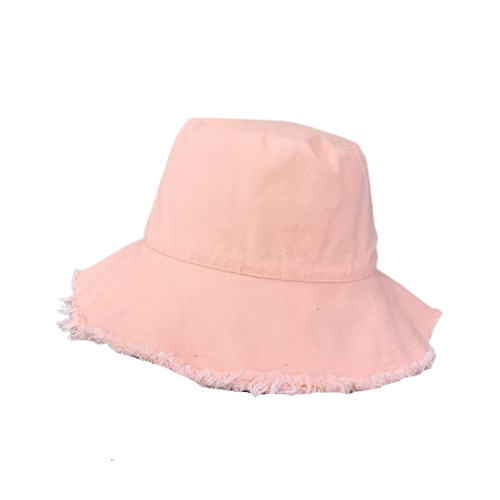 Cotton Frayed edge Bucket Hat