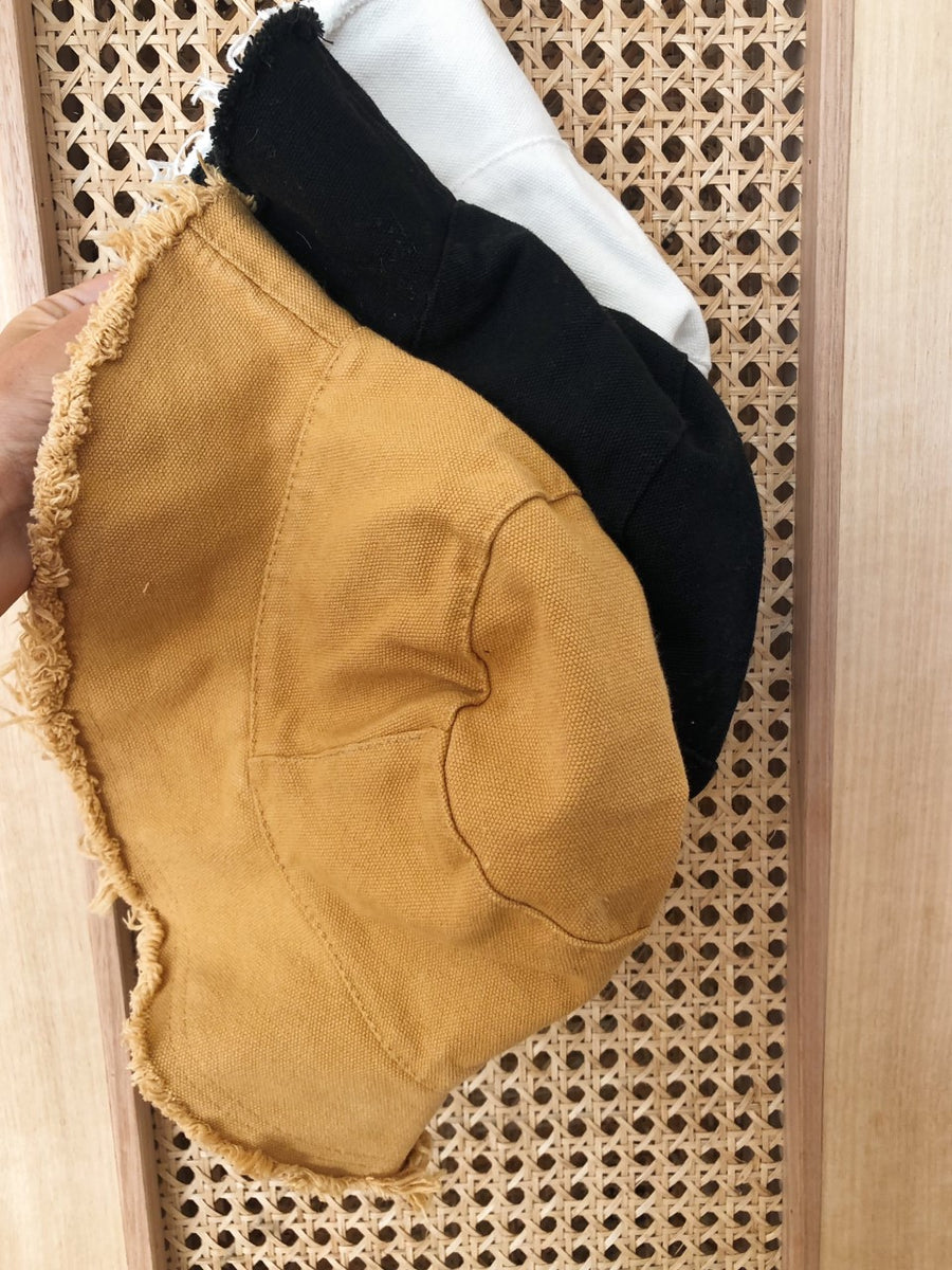 Cotton Frayed edge Bucket Hat